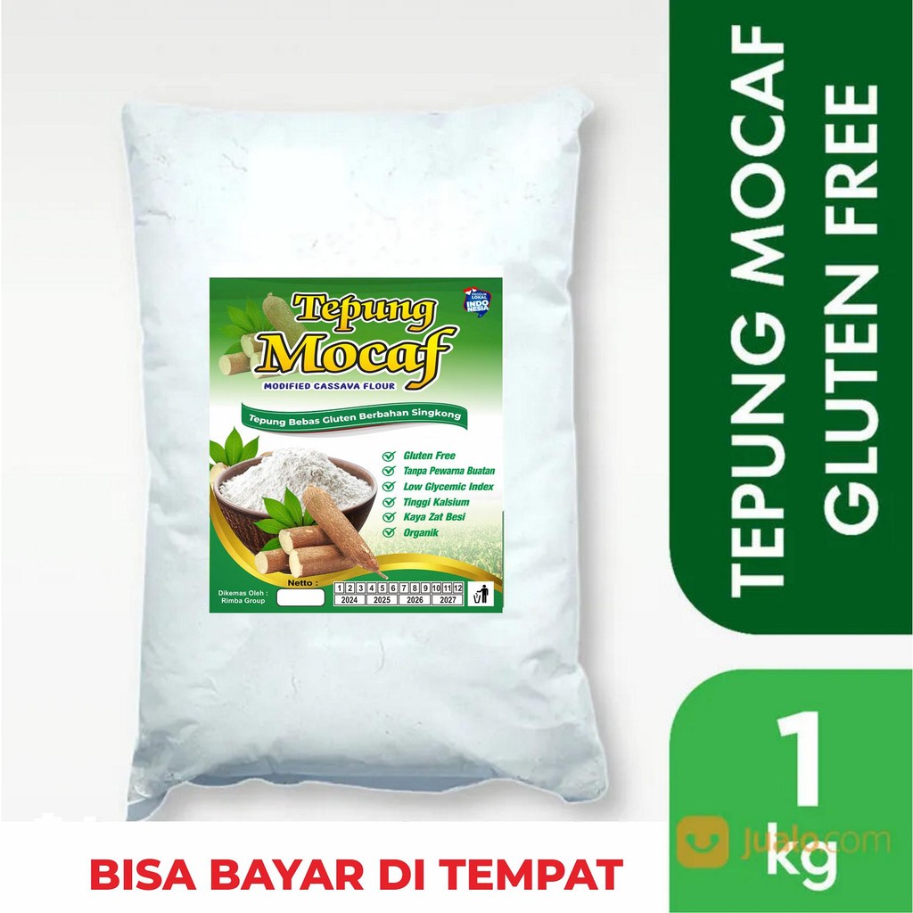 

Mocaf - Tepung Mocaf Gluten Free 1kg - Tepung Singkong Organik Alami - Pengganti Terigu