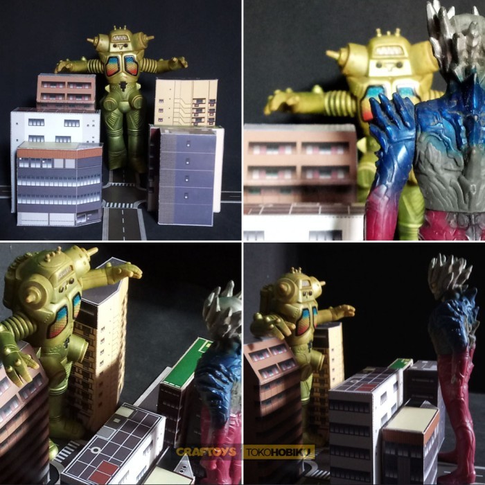 ✔Anh.S✔ - TERBARU DIORAMA FIGURE - MINIATUR SET KOTA UNTUK FIGURE GUNDAM/ULTRAMAN/KAIJU - Model 3