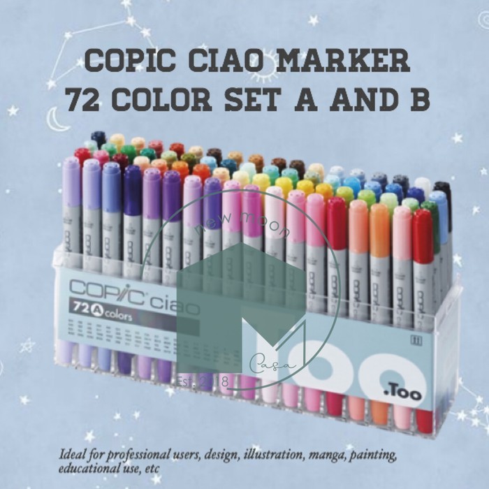 

Copic Ciao Marker Set 72 Set A dan B Spidol Gambar Mewarnai Perlengkapan Sketsa Manga Design spidol