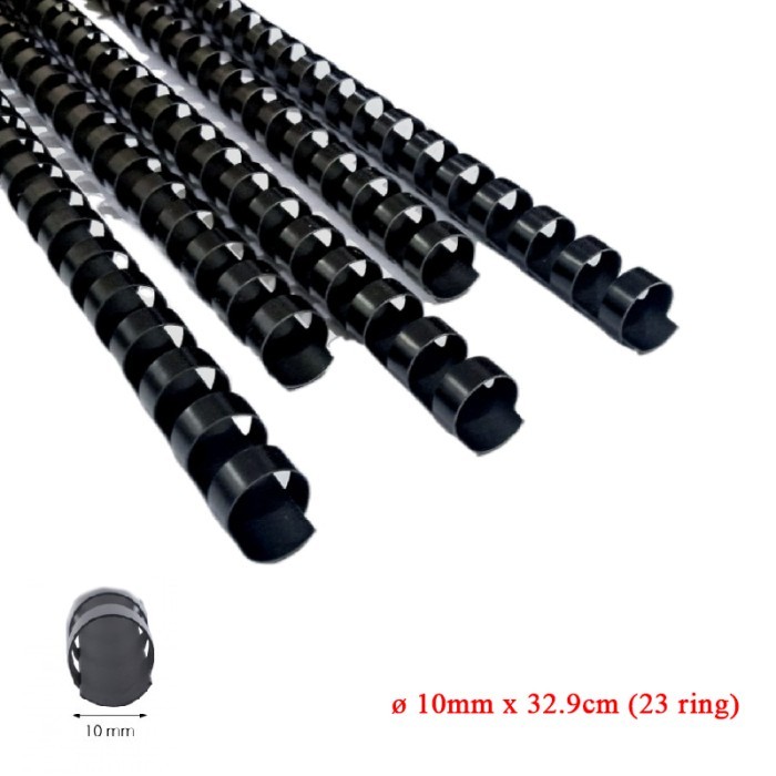 

Joyko Spiral Plastik RPC-23-10 F4 23 Lubang (10 mm) - Hitam