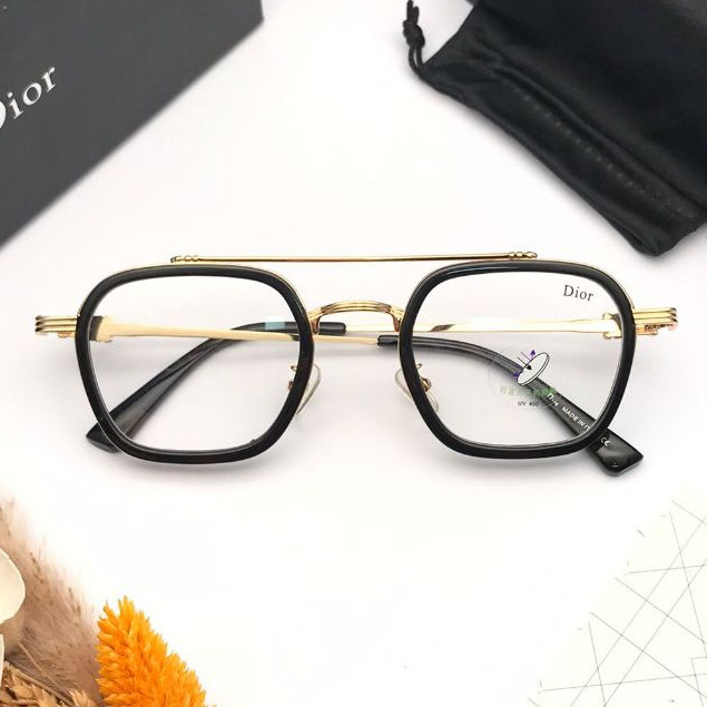 [ Promo ] Frame Dior 0121 TITANIUM / Kacamata Hitam Wanita Fashion Kacamata Anti Radiasi & Free Cair