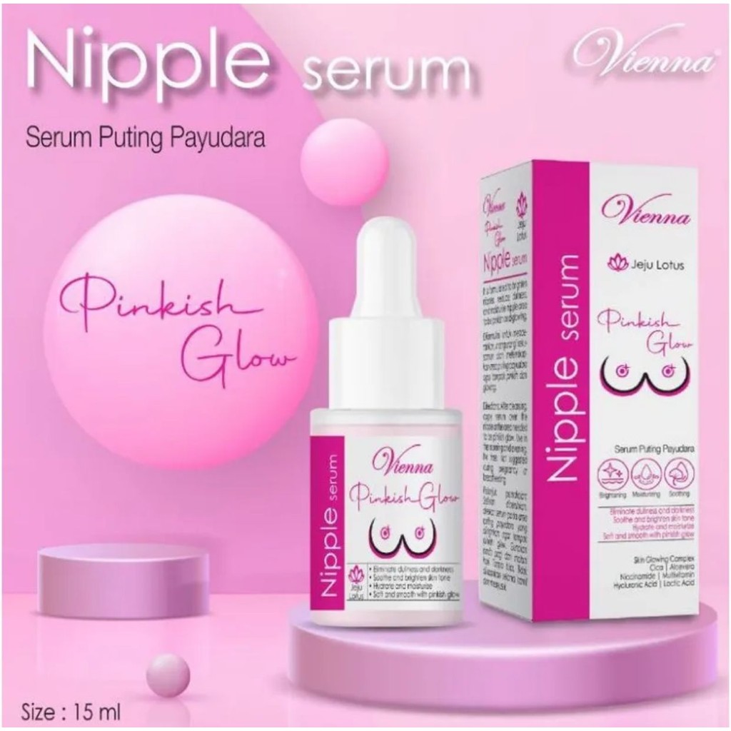 Vienna Pinkish Glow Nipple 15 ml - Serum pemutih & Pencerah puting susu - Vienna serum puting payuda
