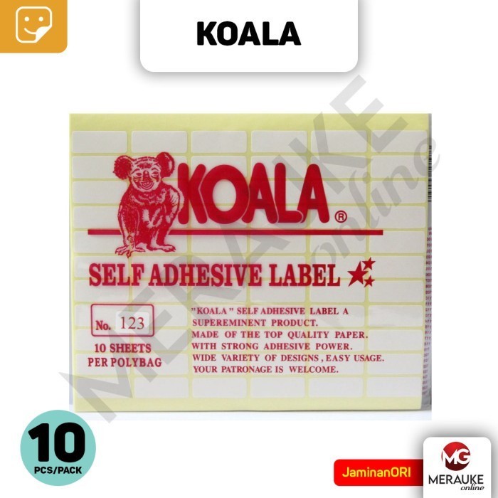 

Label Stiker KOALA Polos - No. 121 s/d 125