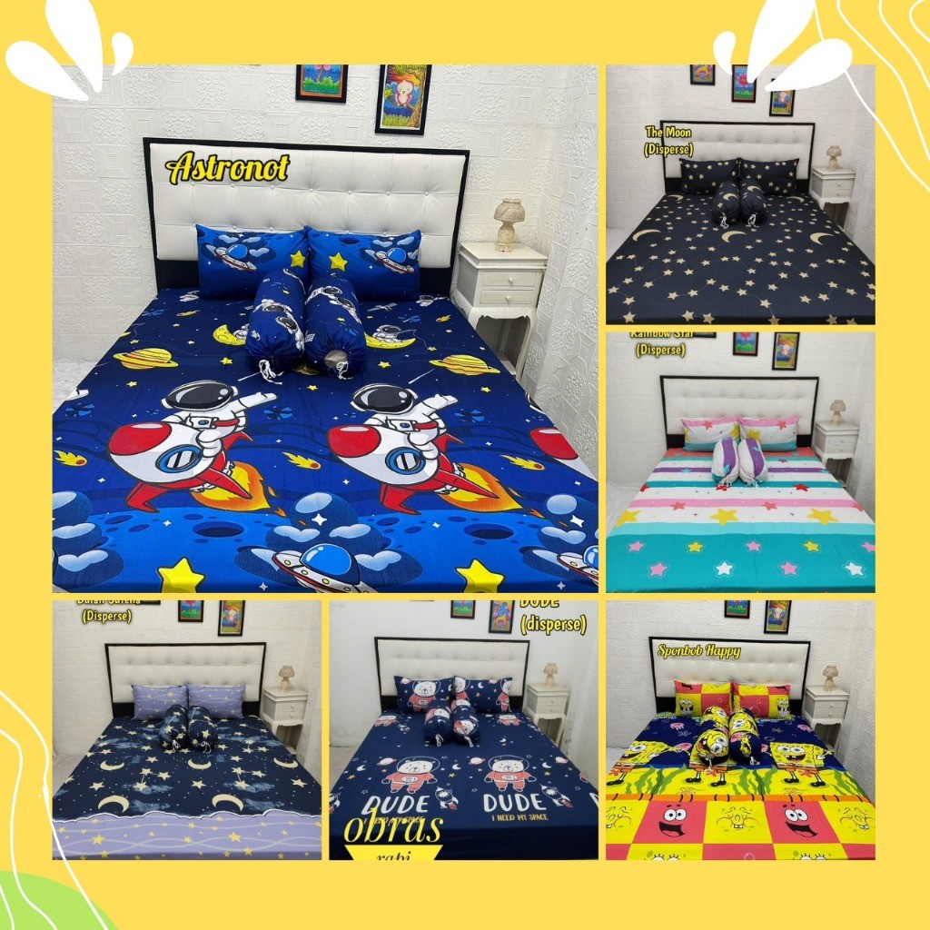 Sprei Galaxy Astronot Space World Seprei MOtif Anak Cowok Car
