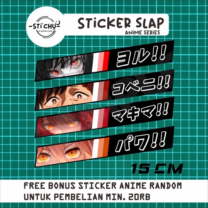 

Sticker Slap Anime Chainsaw Man Slap Eyes - Satuan, Vinyl Korean