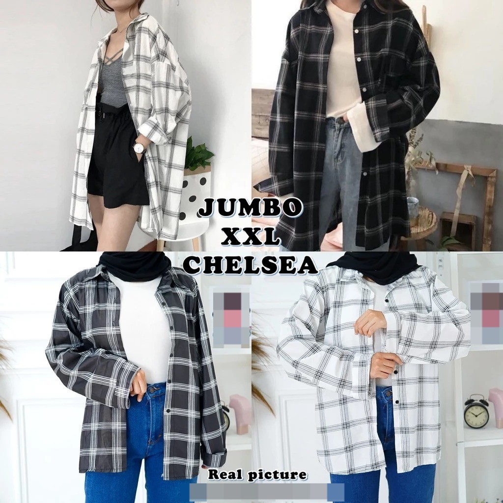 MYO - ZEC Kemeja MAIMAI Kotak-Kotak / Kemeja Chelsea / HEM KOTAK WANITA / KEMEJA LENGAN PANJANG / KE