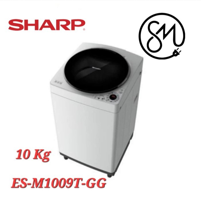 Mesin cuci Sharp ES-M1009T-GG 10 kg Top Loading 1 tabung ESM1009T