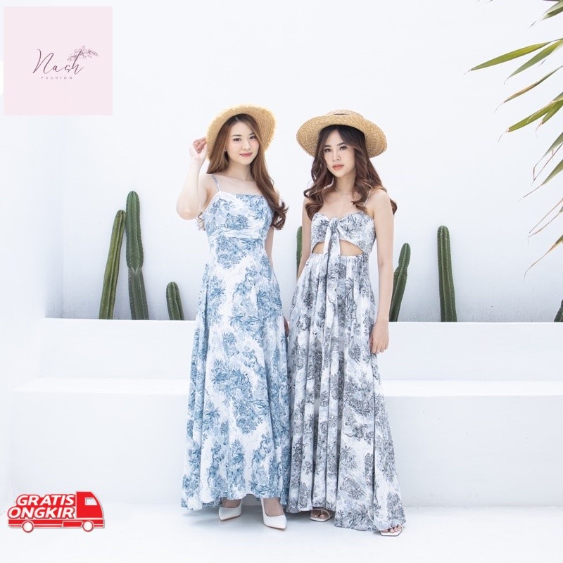 Dress Korea / TICHE - REVERSIBLE Lana Dress/ Dress Pantai / Beachwear / Beach outfit / Baju pantai w