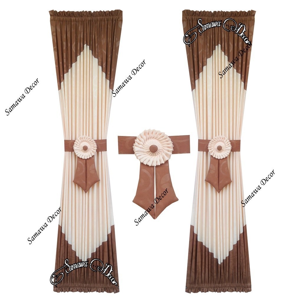 DINASTI gorden jendela kamar minimalis aesthetic tebal lebar 50 panjang 120 cm - 2 meter