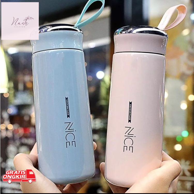 Tumbler Bagus Botol Minum NICE 420ml Kaca Botol Souvenir Pernikahan Bottle Murah Botol Lucu Anak Bot