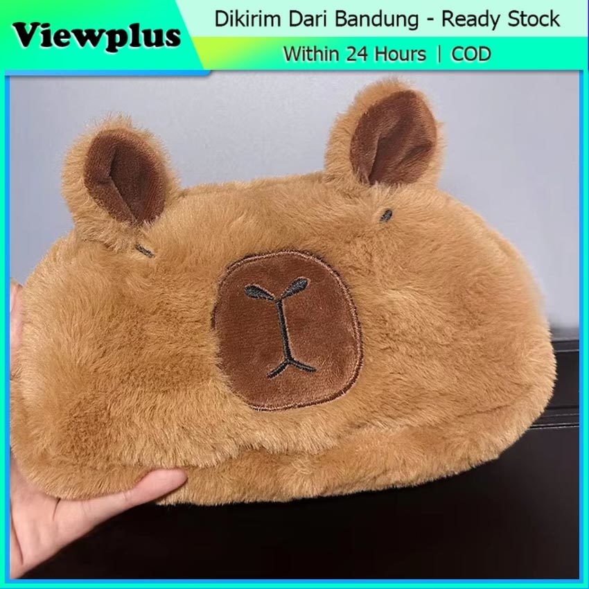 

Kotak Pensil Bulu Lucu Capybara / Tempat Pensil Sleting Capibara Bulu / capybara pencil case