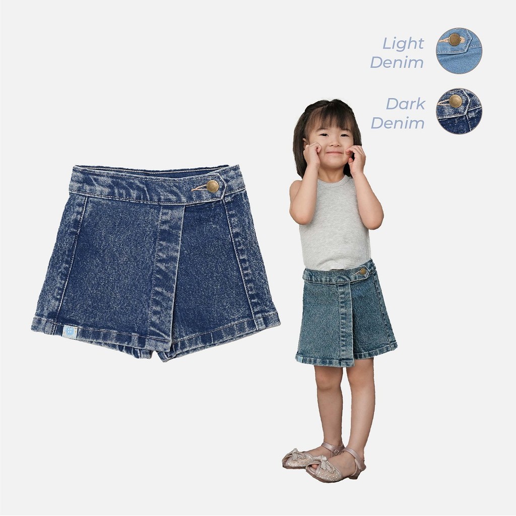 Lisa Skort Jeans -  Rok | Rok Anak Perempuan | Rok Celana Anak Perempuan | Rok Jeans Anak | Rok Jean