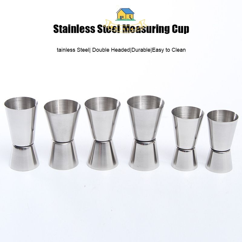 

Jigger Stainless measure 25/50ml Measuring Cup Gelas Ukur 25 50 cc 25/50cc steel Knitterr