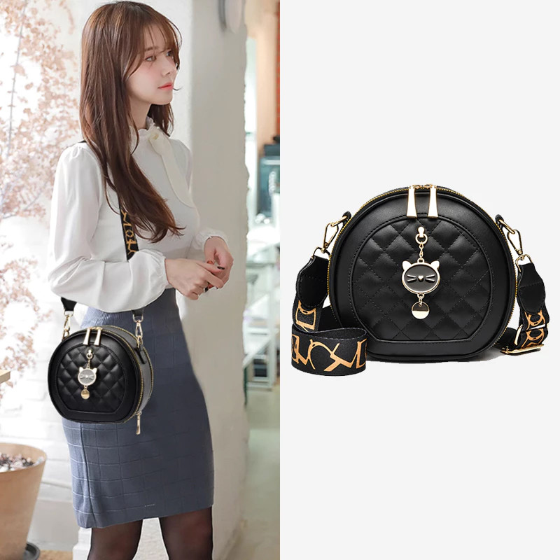 Tas Wanita Tas Selempang Wanita Oval Bulat Sling Bag Terbaru Kekinian Undangan Pesta Kondangan - Nub