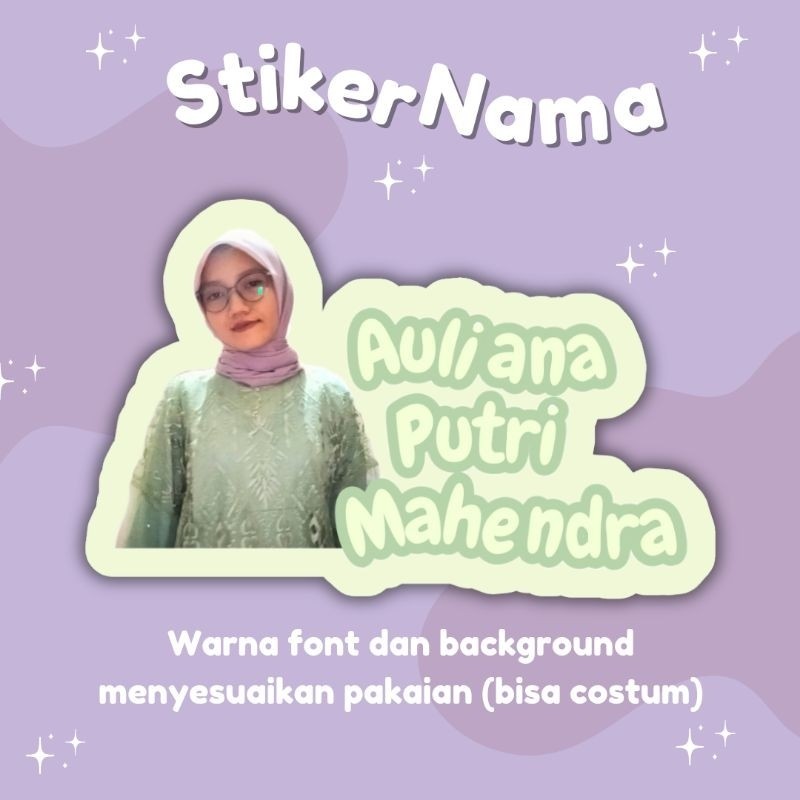 

(TIDAK BISA COD ) 9 pcs STIKER NAMA WAJAH FOTO COSTUM CUTTING HELEM MOTOR ANAK PACAR TUMBLER TEPAK MAKAN TEMPAT MAKAN