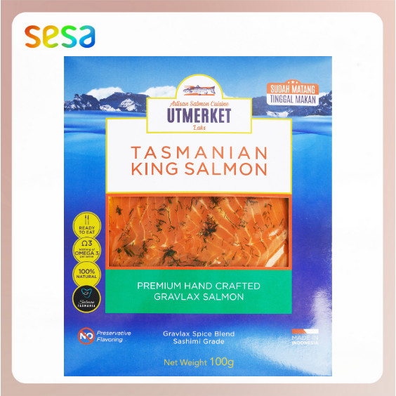 

Utmerket Laks Premium Tasmanian King Salmon Gravlax 100gr - Ikan Segar 100% Natural