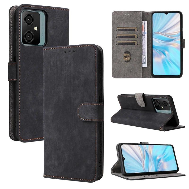 New Phone casing Blackview Oscal C70 Wallet cover High-grade fleece canvas Magnetic Suction Car Slot