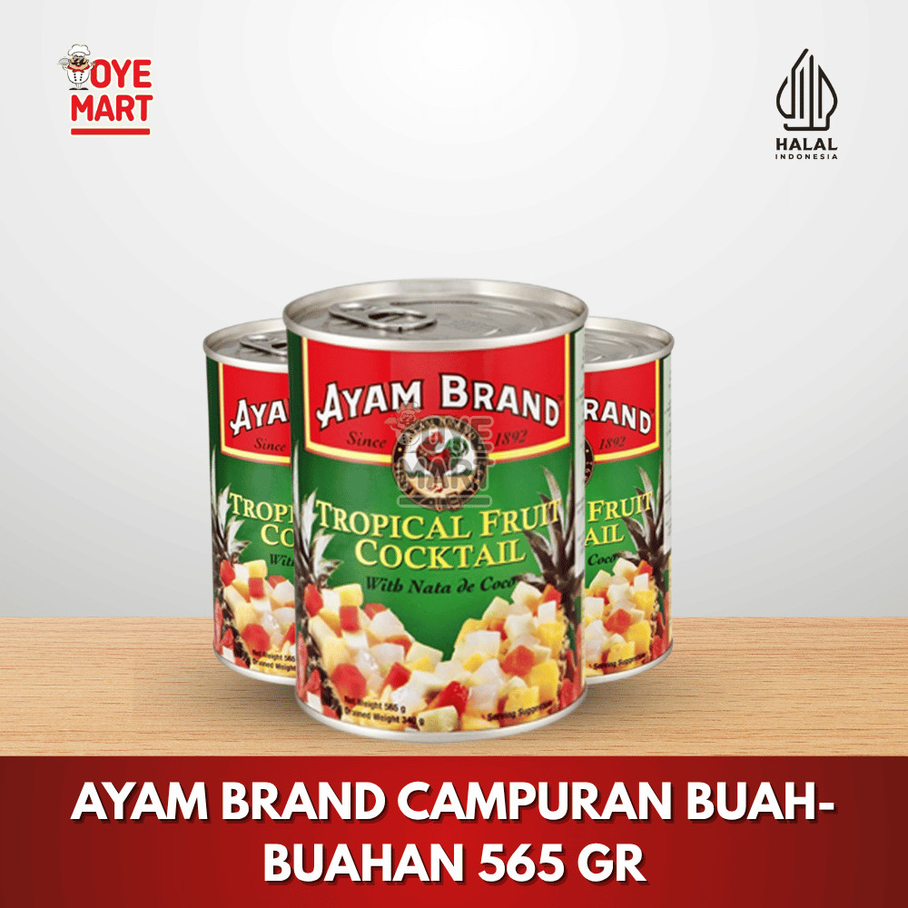 

AYAM BRAND CAMPURAN BUAH BUAHAN 565GR / BUAH KALENG KEMASAN