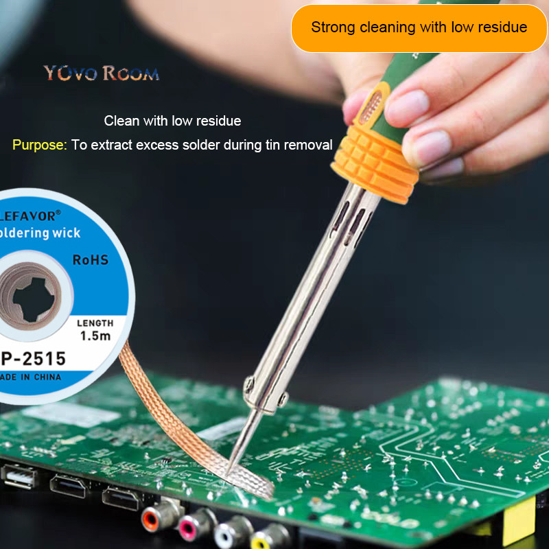 KAWAT WICK PEMBERSIH TIMAH SOLDER /Kawat Penyerap Timah Pita Penghilang Timah YOvo