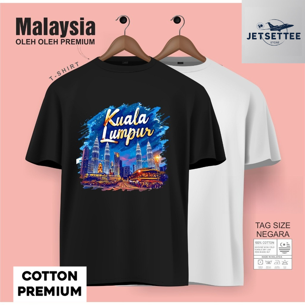 Kaos Oleh Oleh MALAYSIA KOTA KINABALU T-Shirt Cotton Combed SOUVENIR PREMIUM GIFT - Jetset Tee