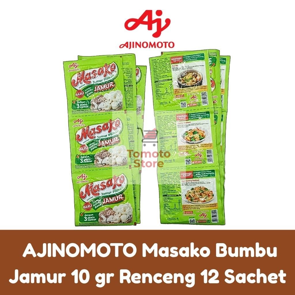 

✨ TOMOTOSTORE ✨ AJINOMOTO Masako Bumbu Jamur 10 gr (1 Renceng isi 12 Sachet)