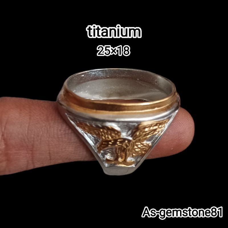 Emban Ring Cincin Titanium Elegan 25x18mm ring super