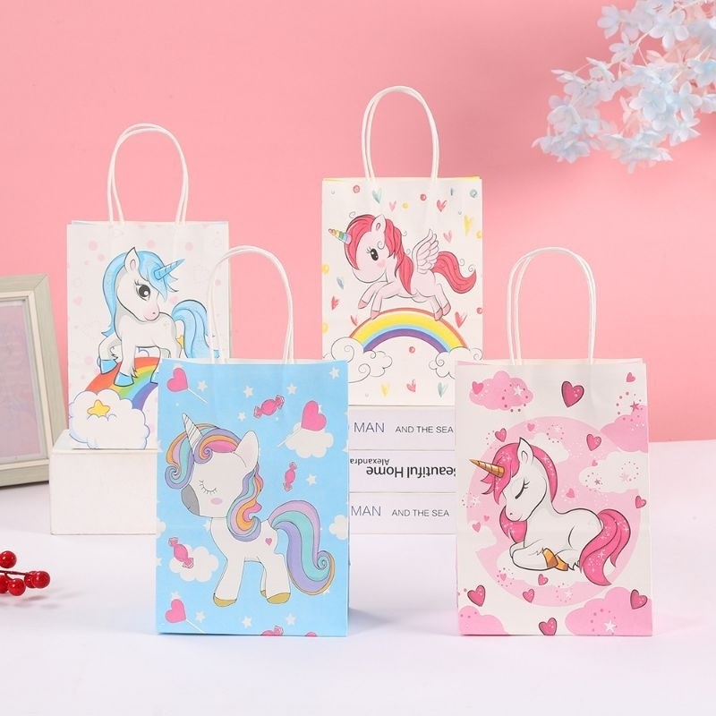 

Dalingshop Paper Bag Tas Kado Motif Gambar Unicorn Goodie Bag Souvenir Ulang Tahun Ultah