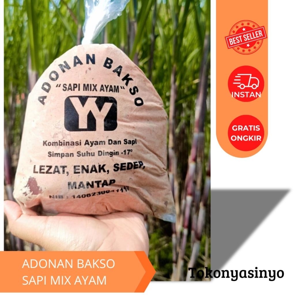 

New adonan bakso sapi mix ayam 1kg | ADONAN BAKSO SAPI mix ayam 1kgPremium