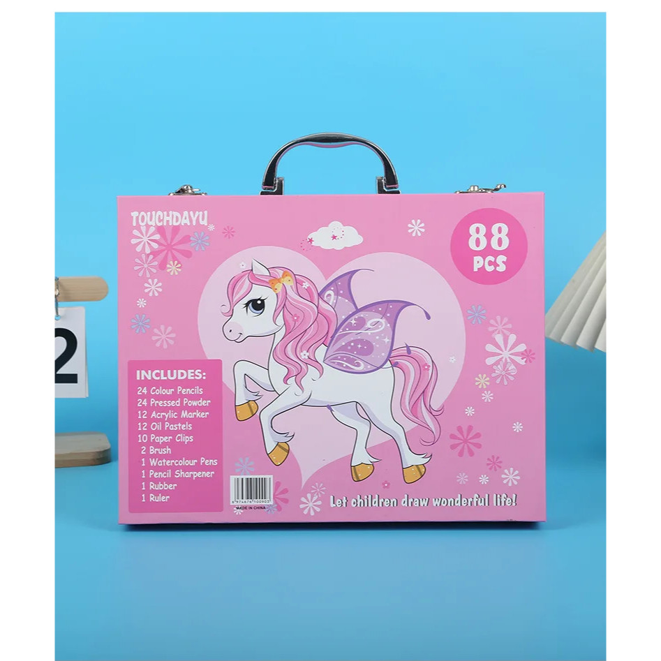 

Crayon Set 113 Pcs Alat Spidol Mewarnai Anak/ Pencil Warna Anak Set Cat Couloring/ Crayon Anak Koper Set 113 Pcs - Blenda Colouring SetCO