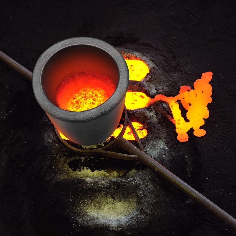 READY Graphite Crucible 3#/6#/10# Melting Pot Graphite Untuk Peleburan Emas Tembaga Perak Perunggu