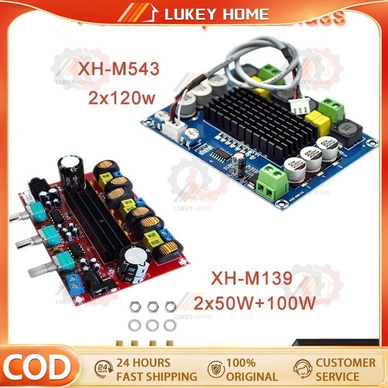 M139 M543 Kit Power Amplifier Class D DIGITAL AUDIO TPA3116D2 12-24V 2x50W+100W 2x120W Stereo Subwoo