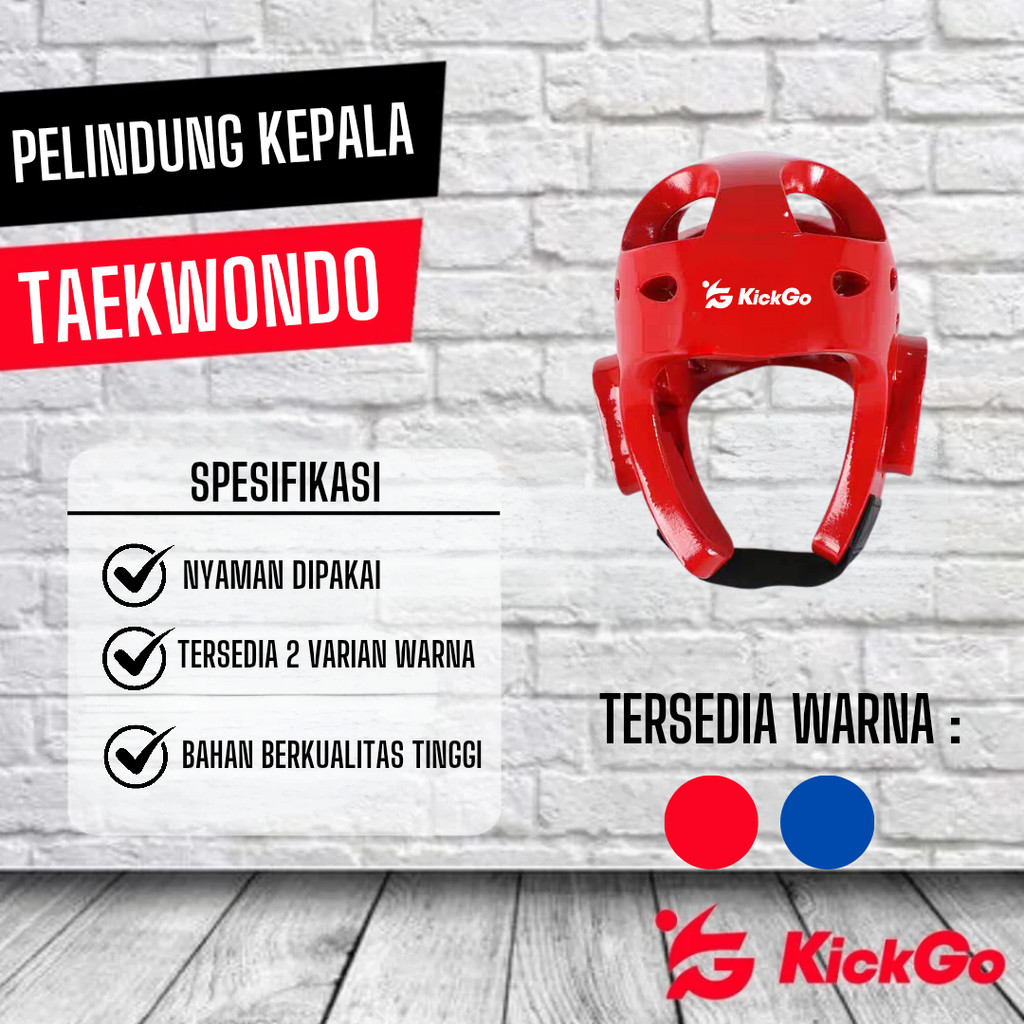 KickGo Pelindung Kepala HeadGuard Helmet Helm Protector Taekwondo Anak Dan Dewasa
