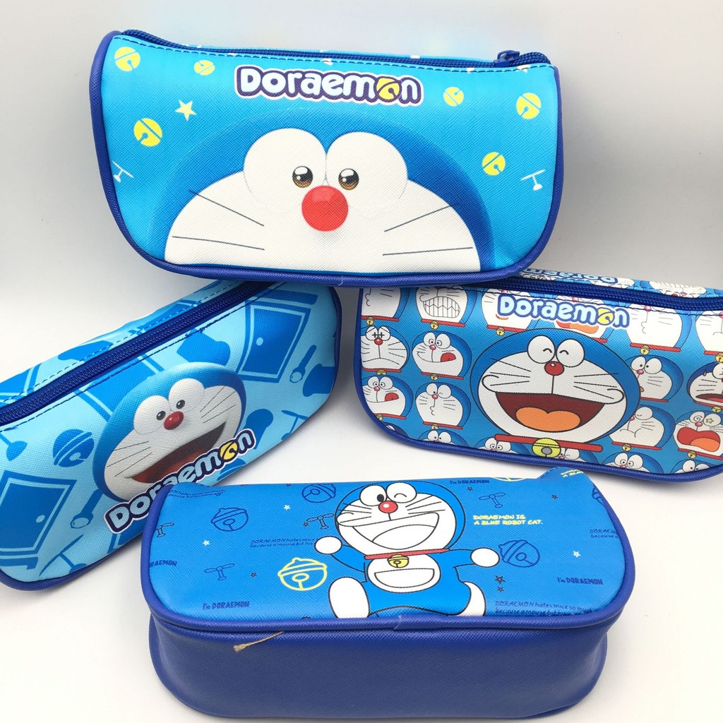 

Children boy girl stationery storage bag cartoon Doraemon zipper large capacity pencil bag pencil case gift for school season