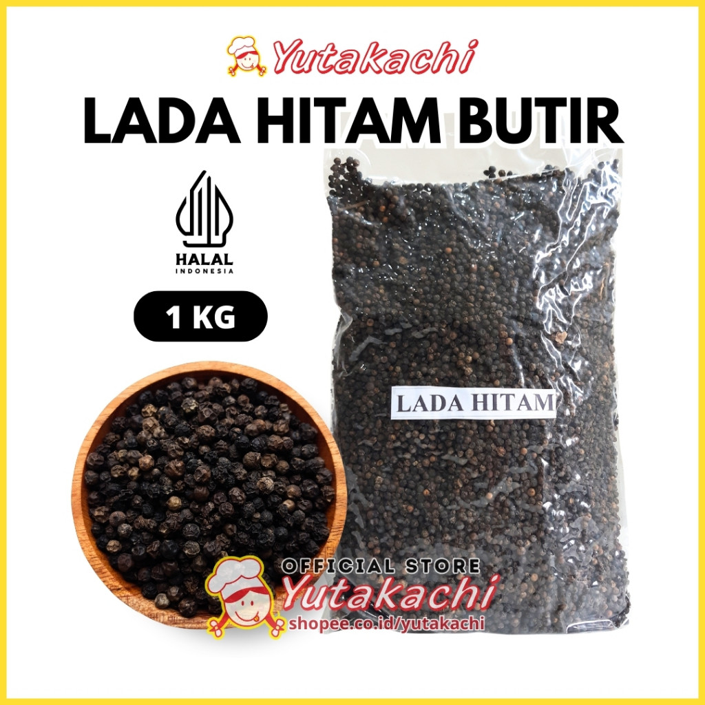

Lada Hitam Butir 1Kg / Merica Hitam / Biji Lada Hitam Utuh / Whole Blackpepper