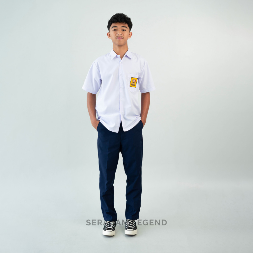 Celana Seragam SMP Laki Laki Panjang Slim Fit SMP - Seragam Legend