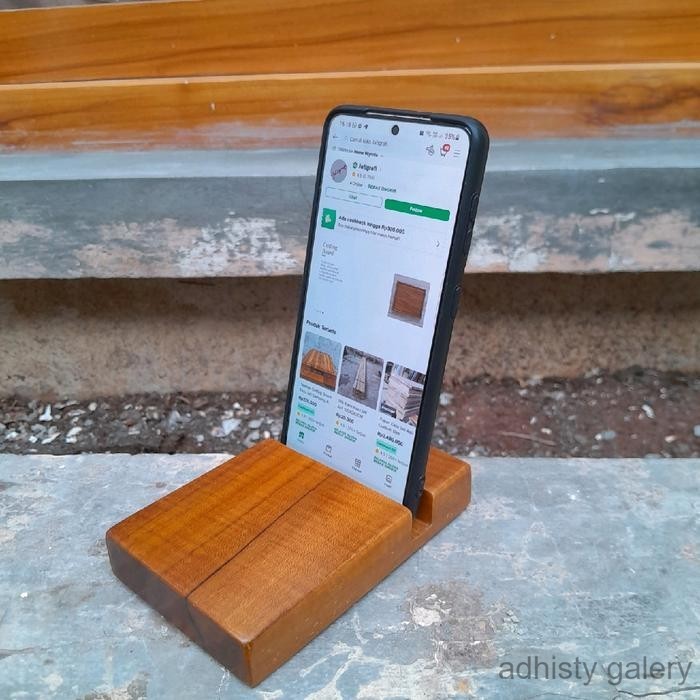 Phone Stand Holder Kayu Jati