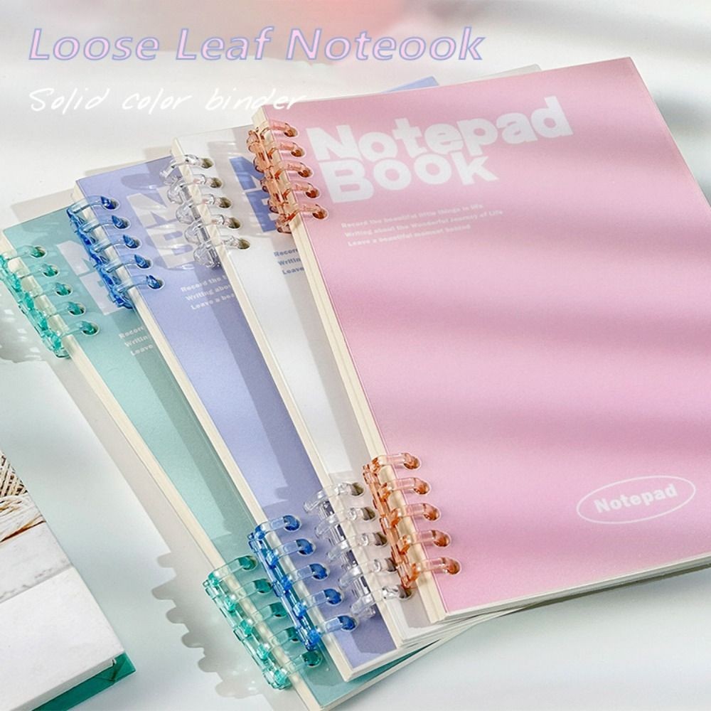 

Creative A5/B5 Ring Binder Notebook Gradient Color Horizontal Line Notepad Hand Account Book Gift