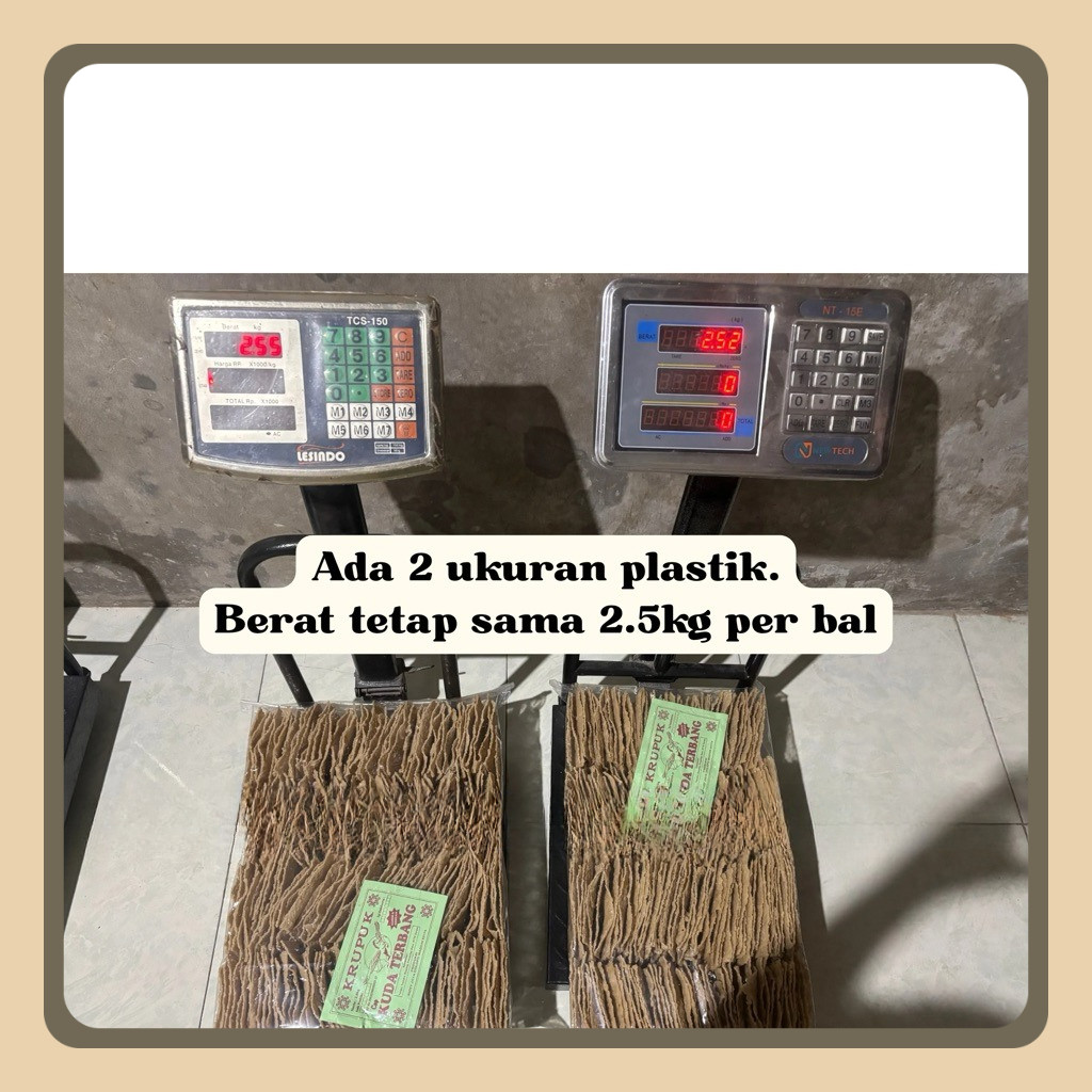 

Krupuk Puli/Lempeng/Gendar Madiun Mentah 2.5kg Cap Kuda Terbang Kemasan 1 Dus
