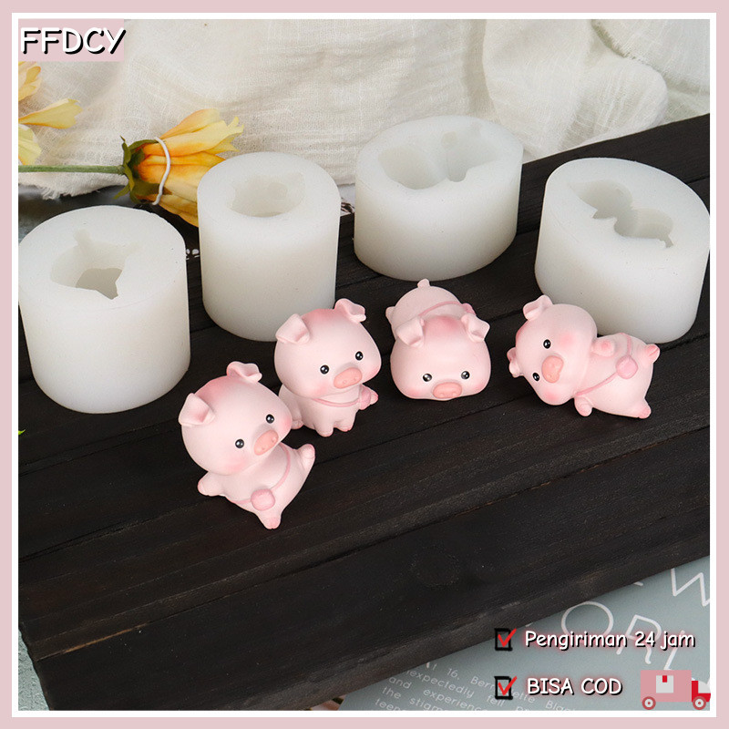 Cetakan Silikon / Cetakan Pig Babi Lucu/cetakan Silikon Boneka Babi Lucu Mold Pudding Puding Coklat