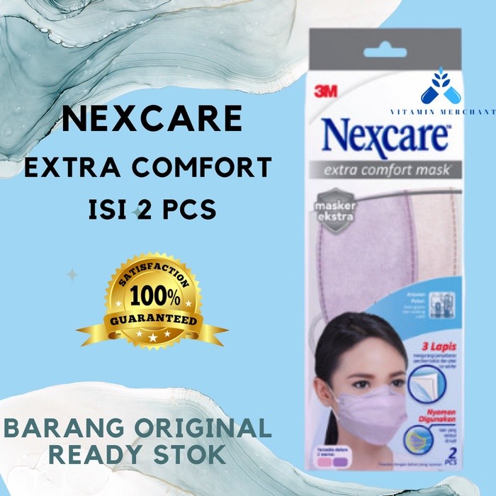 3M Nexcare MC-21 Extra Comfort Mask / Masker 3 Lapis / 2 Warna - 2 pcs - vm2