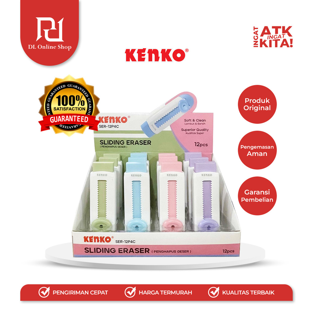 

KENKO PENGHAPUS GESER/ SLIDING ERASER SER-12P4C (1PC)
