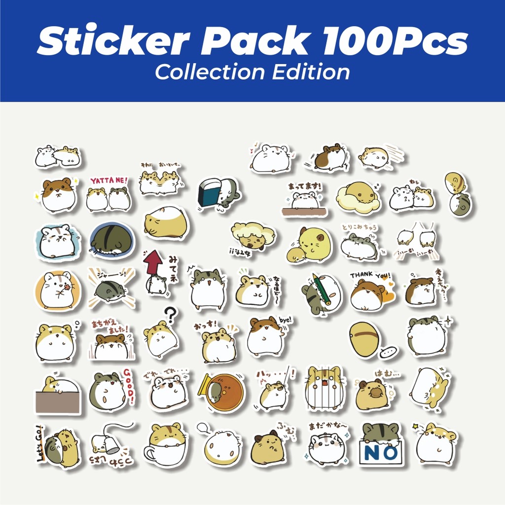 

Hot Stiker Hewan Hamster v1 Lucu Anti Air Stikers Berperekat Waterproof Sticker Decal Buat Motor Helm Buku Journal Koper Casing HP Laptop Botol Minum