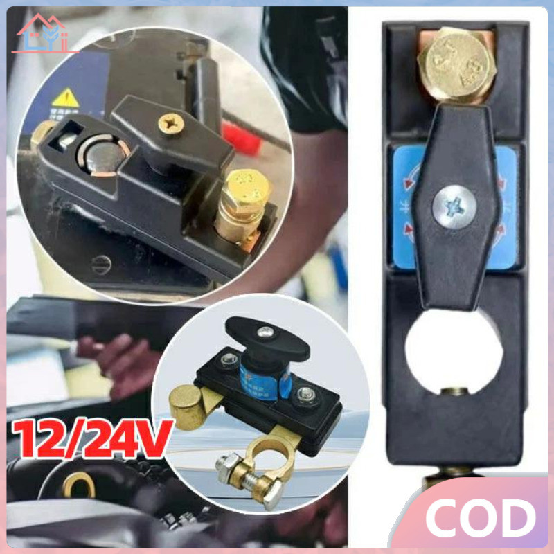 【COD】Saklar Pemutus Aki Mobil Battery Main Switch on Off Kuningan Saklar Baterai Aki Mobil Saklar Ak