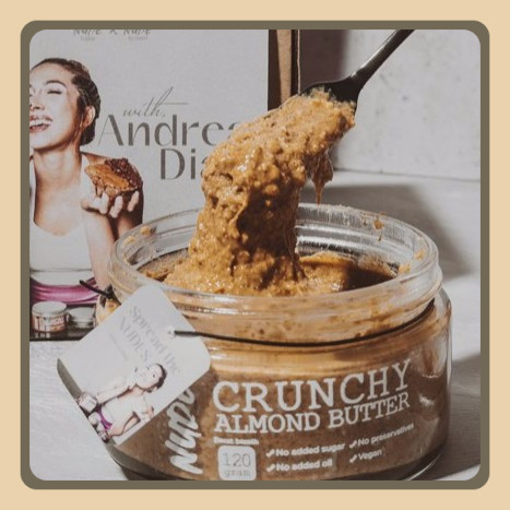 

NUDE x Andrea - Crunchy Almond Butter 200g | Vegan, Diet, Gluten Free, Keto Friendly, No Added Sugar