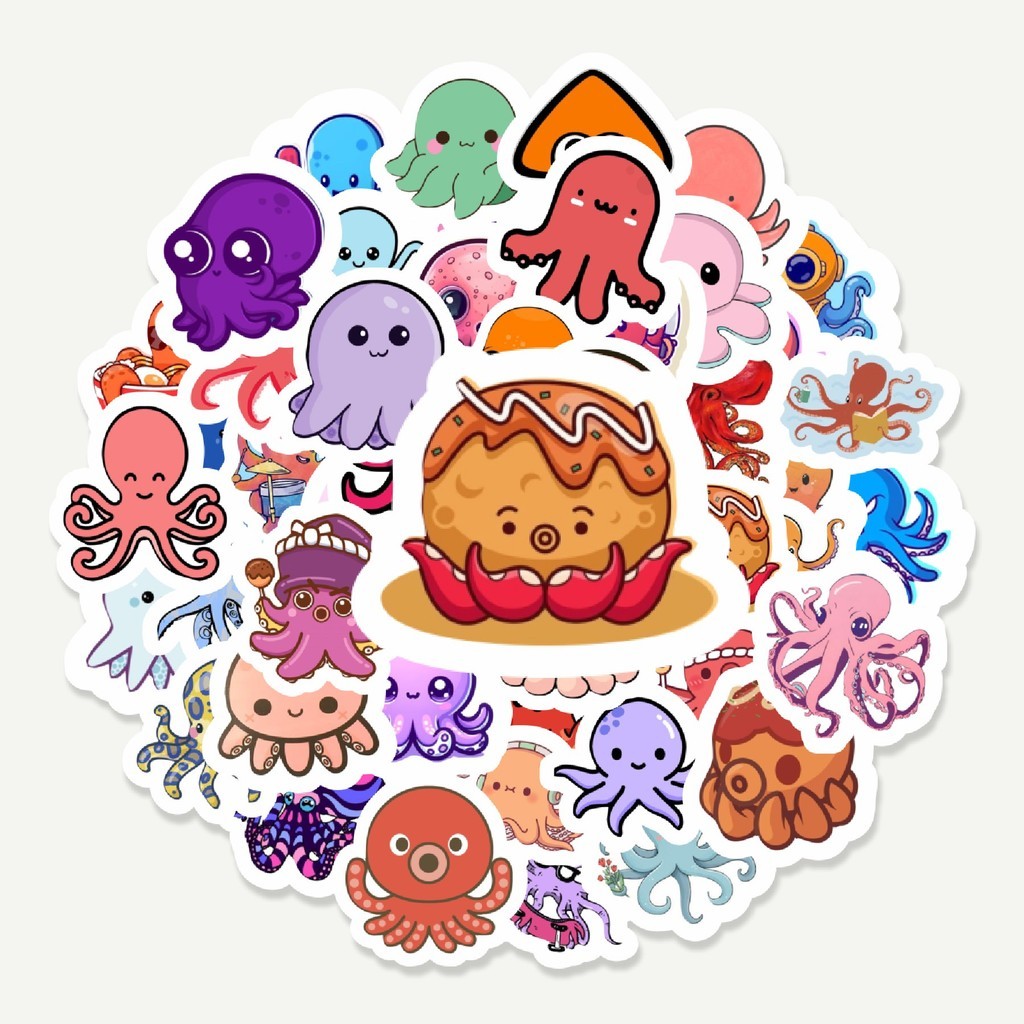 

Sticker Pack Stiker Baby Octopus [Gurita] | Sticker TUMBLR | Stiker LAPTOP KOPER HELM