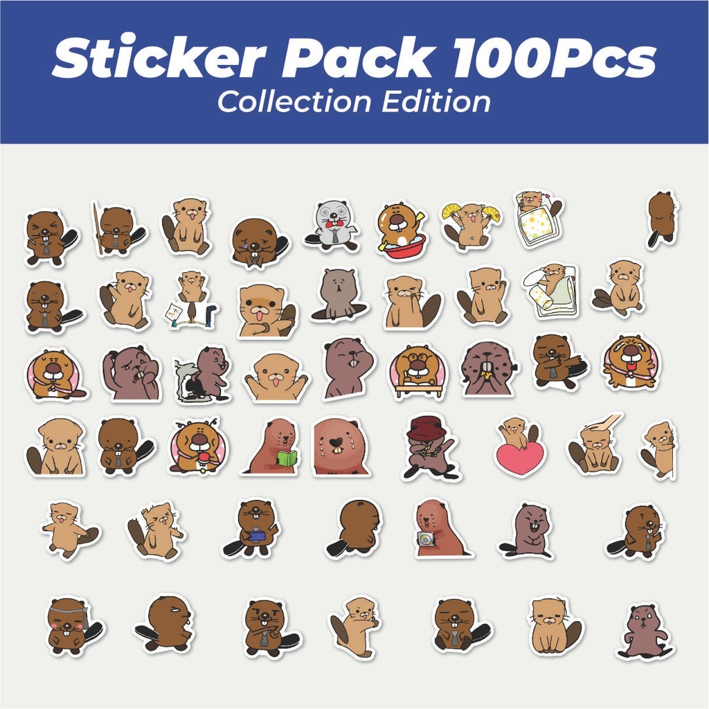 

Hot Stiker Hewan Berang-Berang Lucu Anti Air Stikers Berperekat Waterproof Sticker Decal Buat Motor Helm Buku Journal Koper Casing HP Laptop Botol Minum