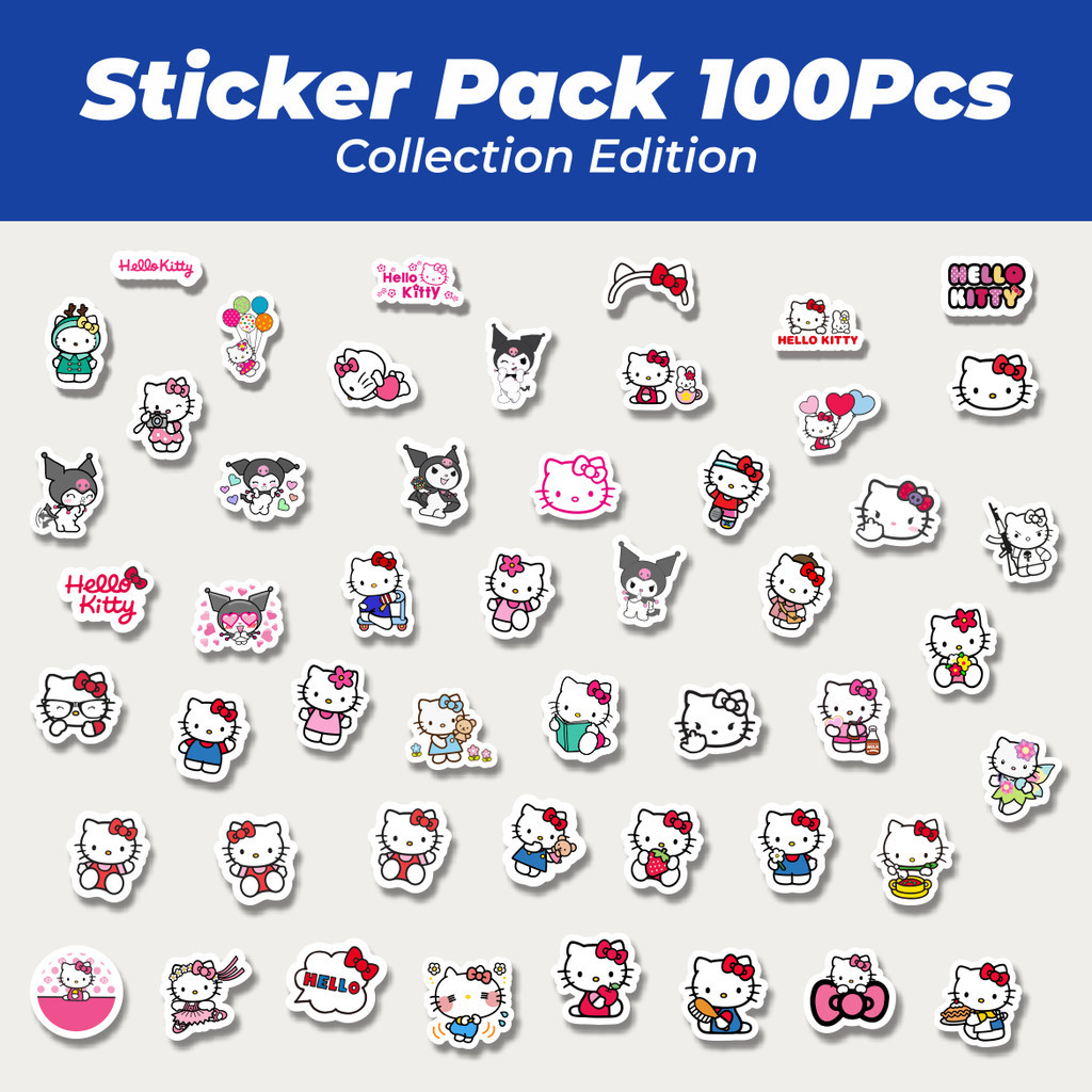 

Hot Stiker Kartun Hello Kitty Lucu Anti Air Stikers Berperekat Waterproof Sticker Decal Buat Motor Helm Buku Journal Koper Casing HP Laptop Botol Minum