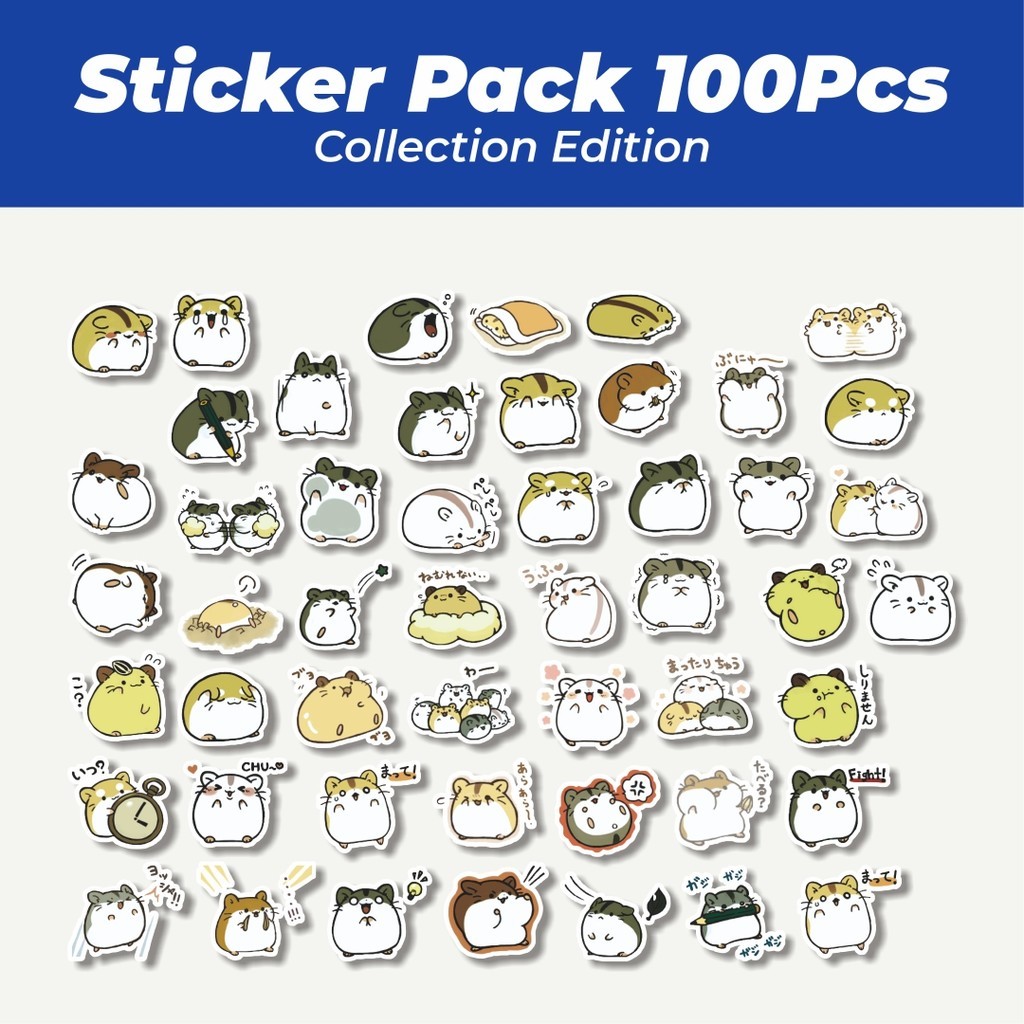 

Hot Stiker Hewan Hamster v2 Lucu Anti Air Stikers Berperekat Waterproof Sticker Decal Buat Motor Helm Buku Journal Koper Casing HP Laptop Botol Minum