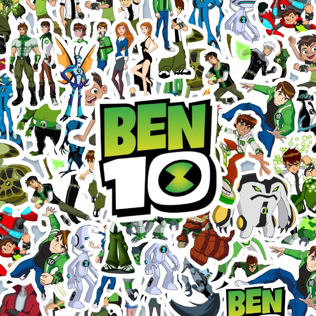 

100PCS Lucu Sticker Kartun Ben-10 Sticker Stiker Aesthetic Stiker Anti Air Stikers Berperekat Waterproof sticker decal buat Motor Helm Buku Journal Koper Casing HP Laptop Botol Minum Hadiah anak