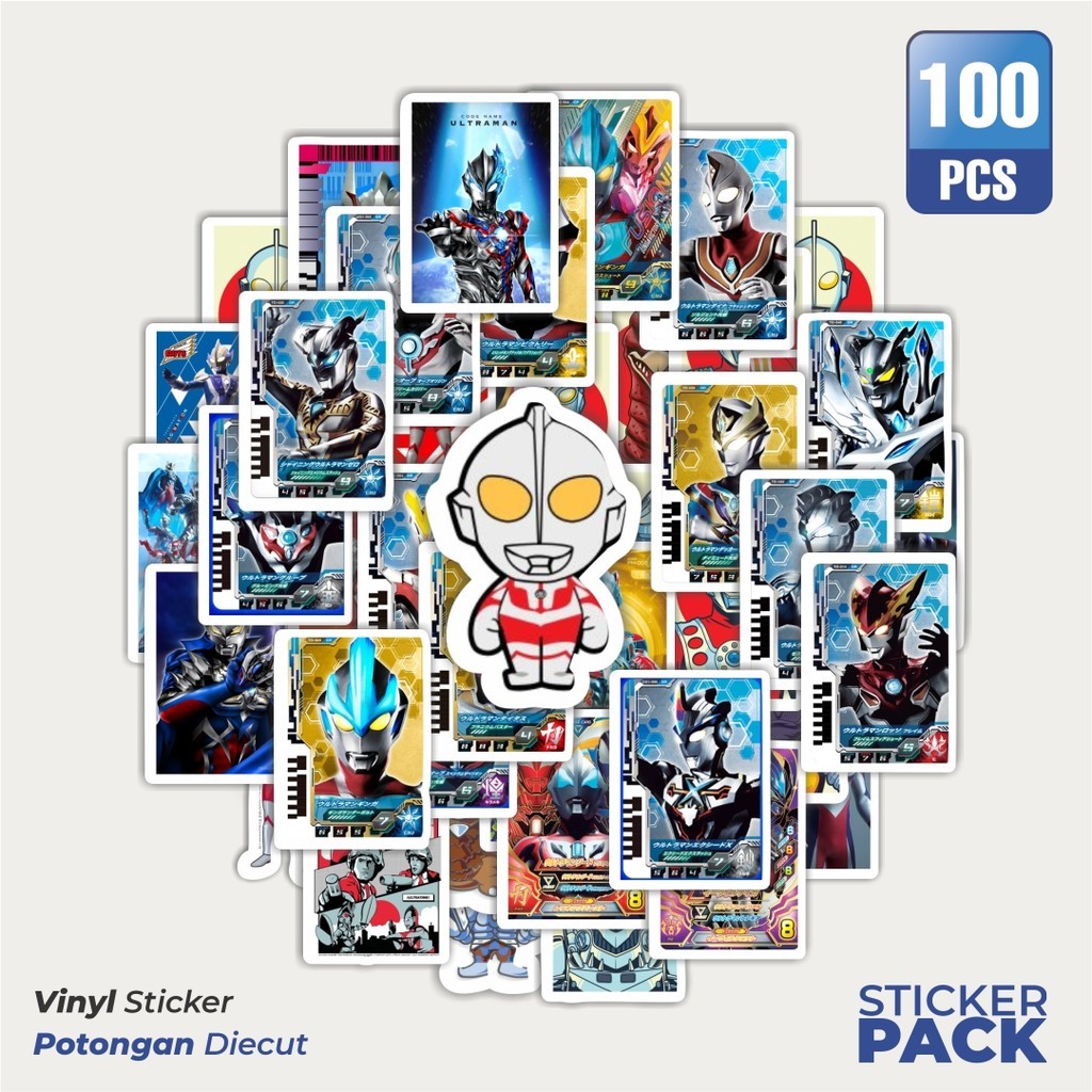 

Stiker Vinyl Stiker Kartun Ultraman Waterproof Aesthetic- Untuk Laptop, Motor, dan Helm - Paper Stationery Pack